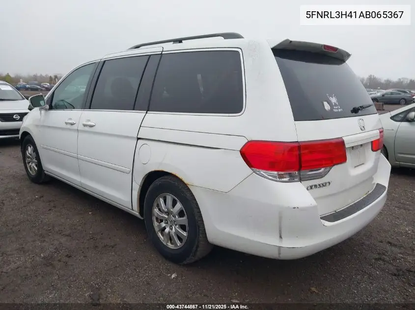 5FNRL3H41AB065367 2010 Honda Odyssey Ex