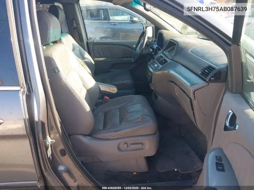 5FNRL3H75AB087639 2010 Honda Odyssey Ex-L