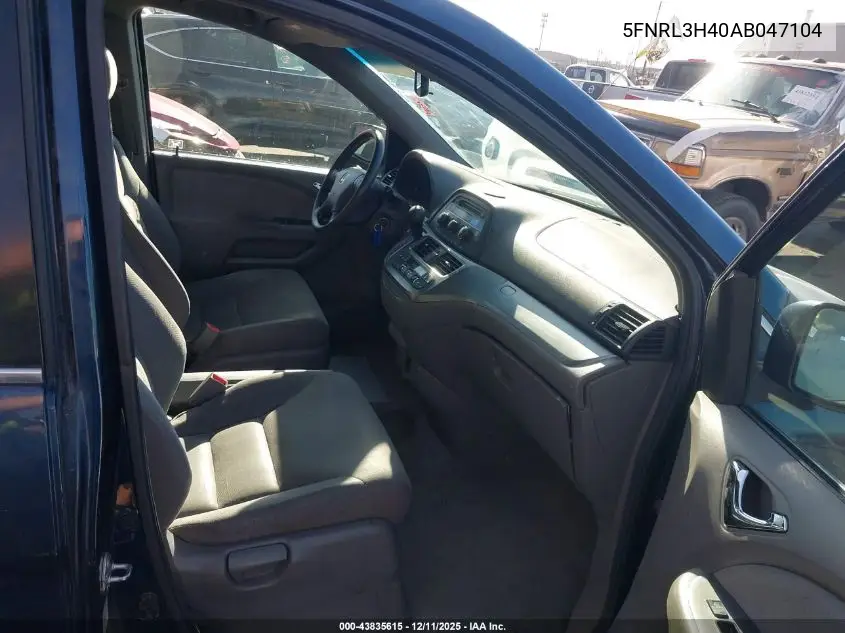 5FNRL3H40AB047104 2010 Honda Odyssey Ex