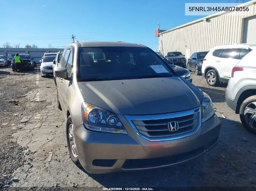 5FNRL3H45AB078056 2010 Honda Odyssey Ex