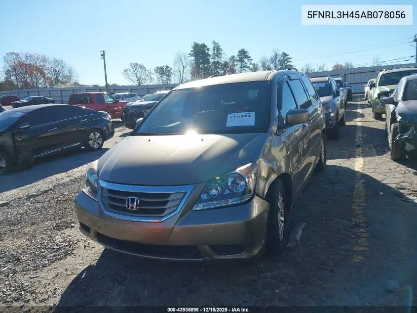 5FNRL3H45AB078056 2010 Honda Odyssey Ex