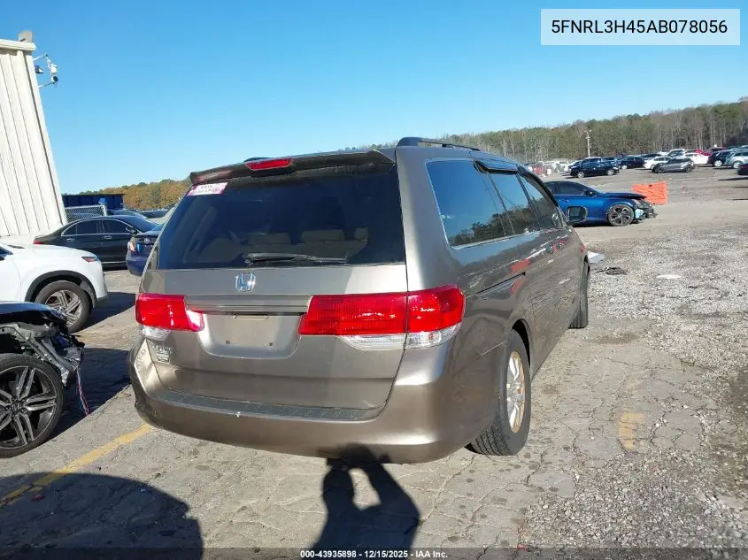 5FNRL3H45AB078056 2010 Honda Odyssey Ex
