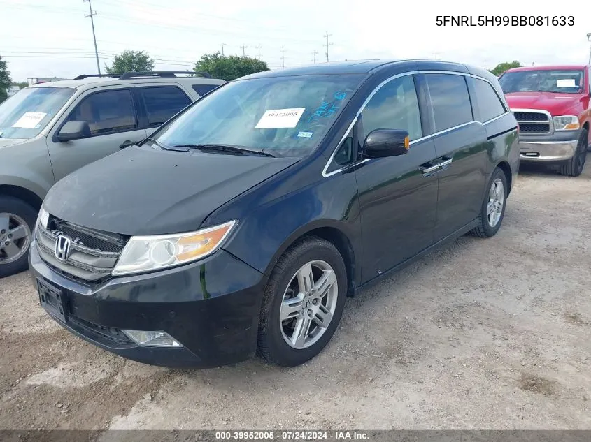 5FNRL5H99BB081633 2011 Honda Odyssey Touring/Touring Elite