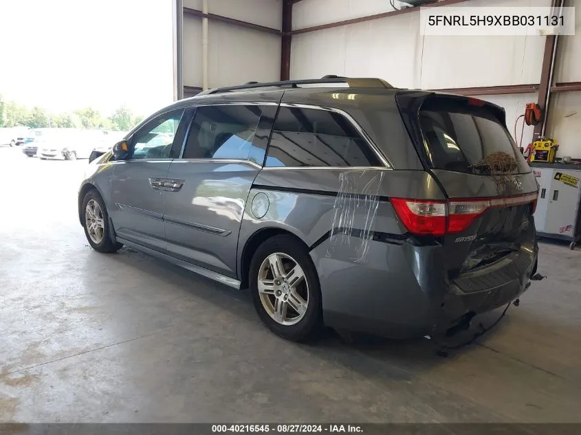 2011 Honda Odyssey Touring/Touring Elite VIN: 5FNRL5H9XBB031131 Lot: 40216545