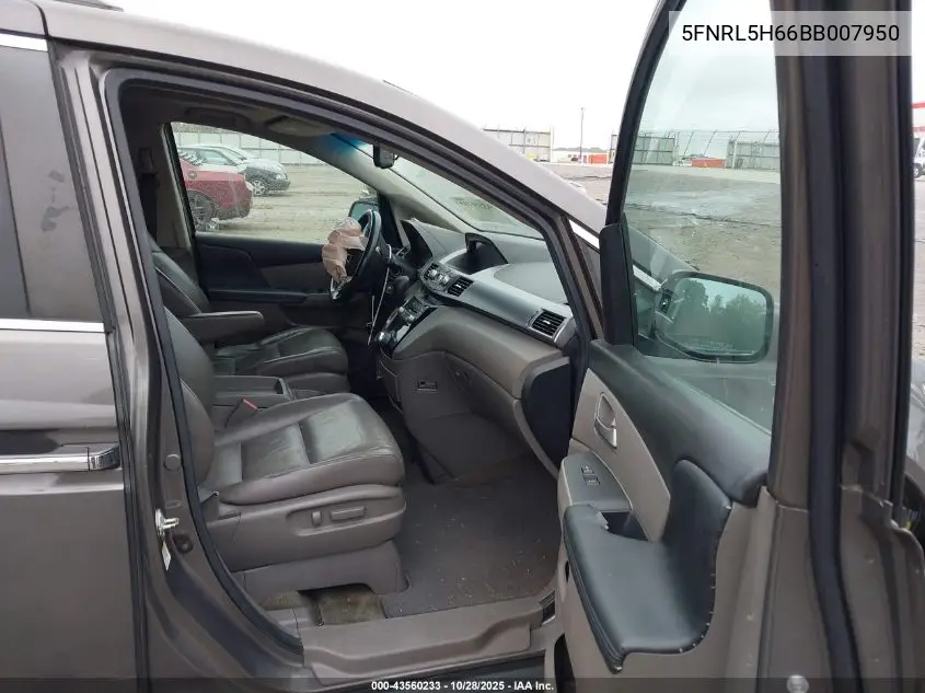 5FNRL5H66BB007950 2011 Honda Odyssey Ex-L