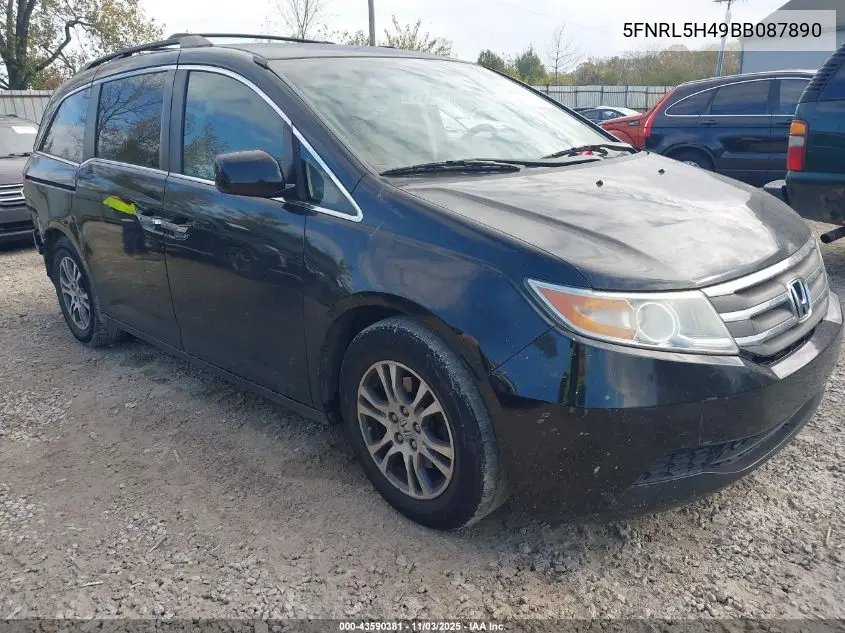 5FNRL5H49BB087890 2011 Honda Odyssey Ex
