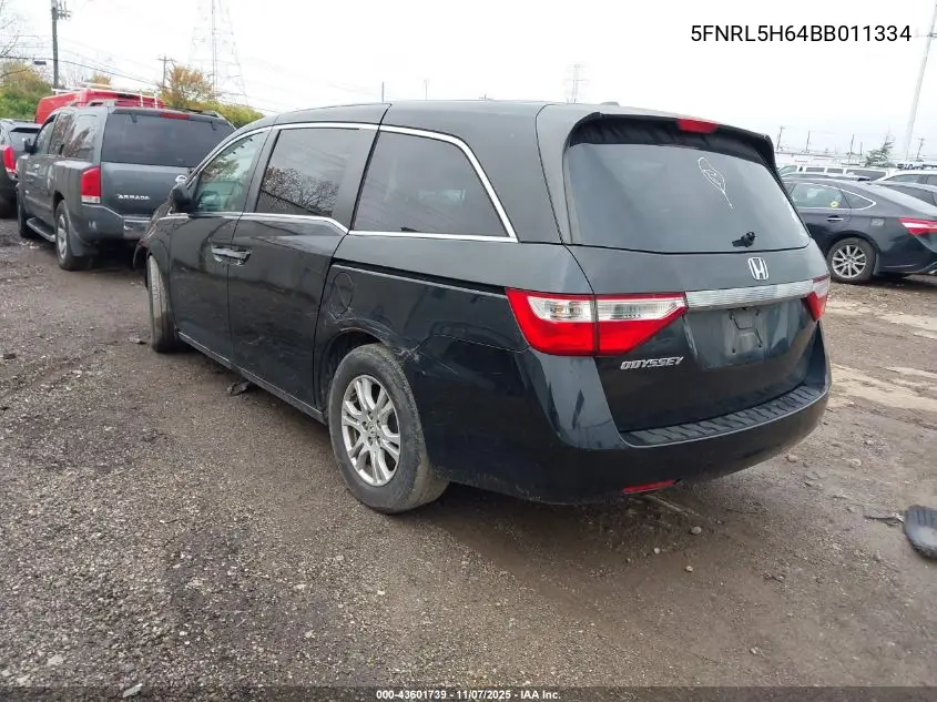 5FNRL5H64BB011334 2011 Honda Odyssey Ex-L