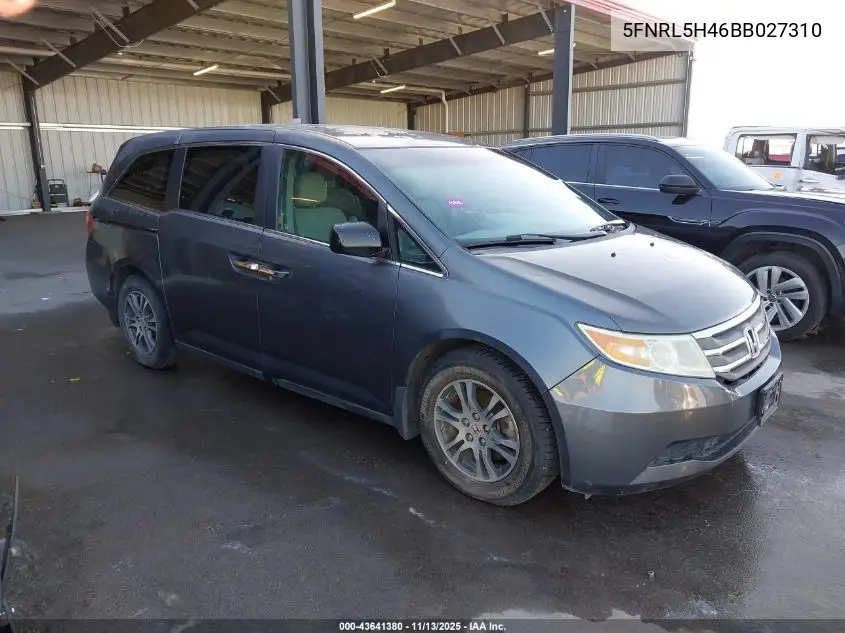 5FNRL5H46BB027310 2011 Honda Odyssey Ex