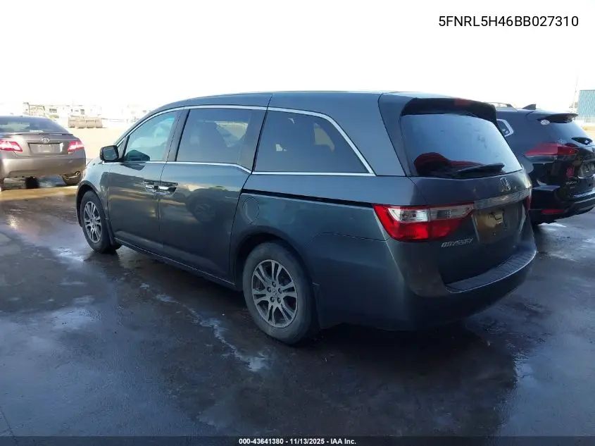 5FNRL5H46BB027310 2011 Honda Odyssey Ex