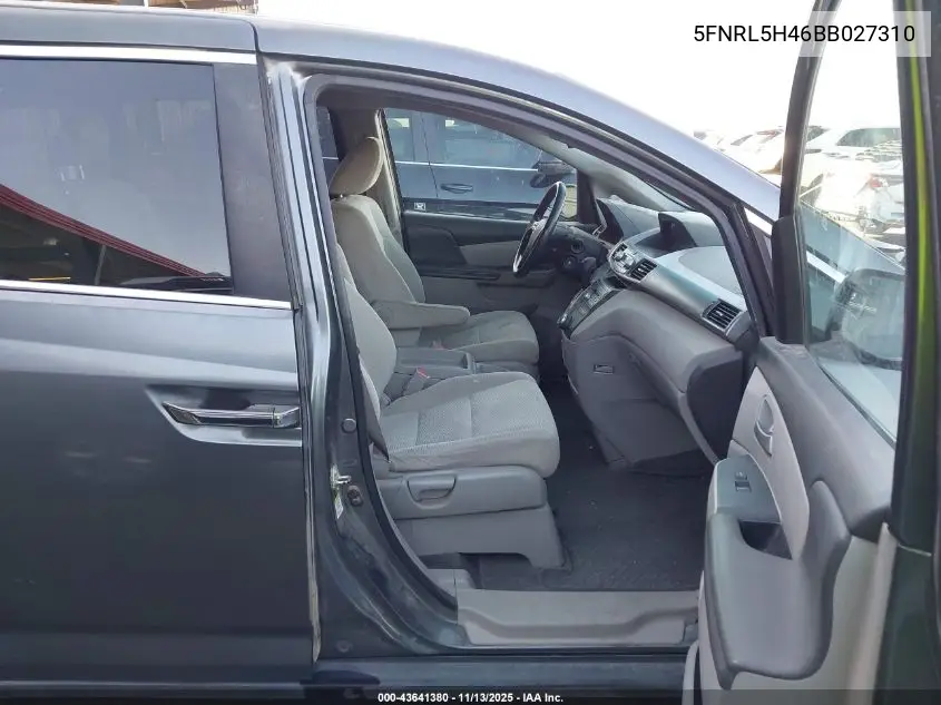 5FNRL5H46BB027310 2011 Honda Odyssey Ex