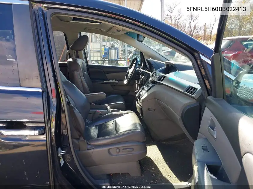 5FNRL5H60BB022413 2011 Honda Odyssey Ex-L