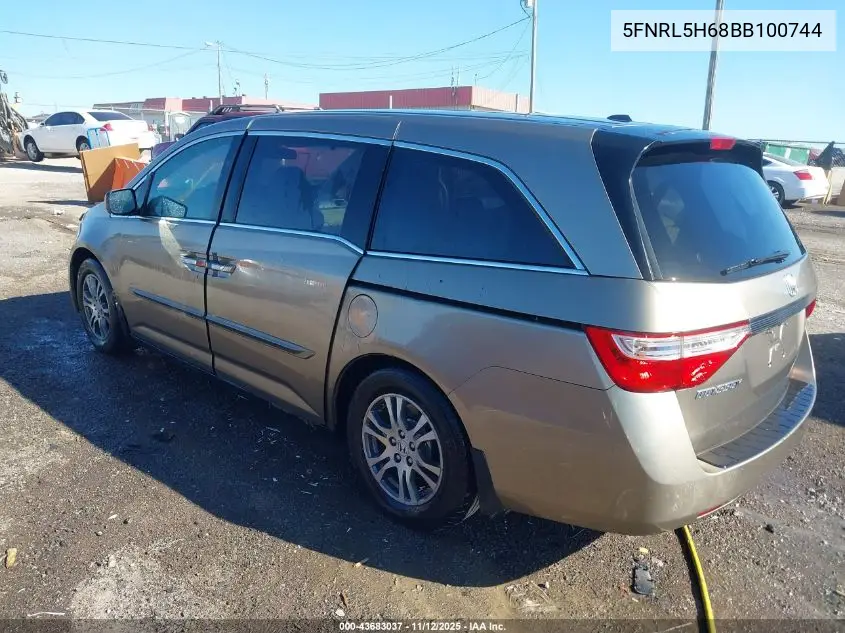 5FNRL5H68BB100744 2011 Honda Odyssey Ex-L
