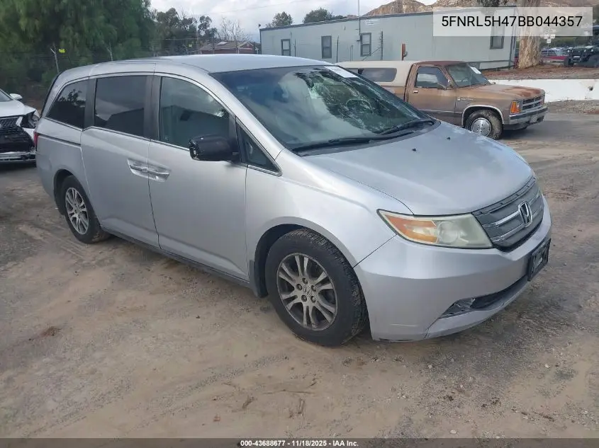 5FNRL5H47BB044357 2011 Honda Odyssey Ex