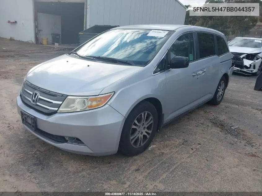 5FNRL5H47BB044357 2011 Honda Odyssey Ex