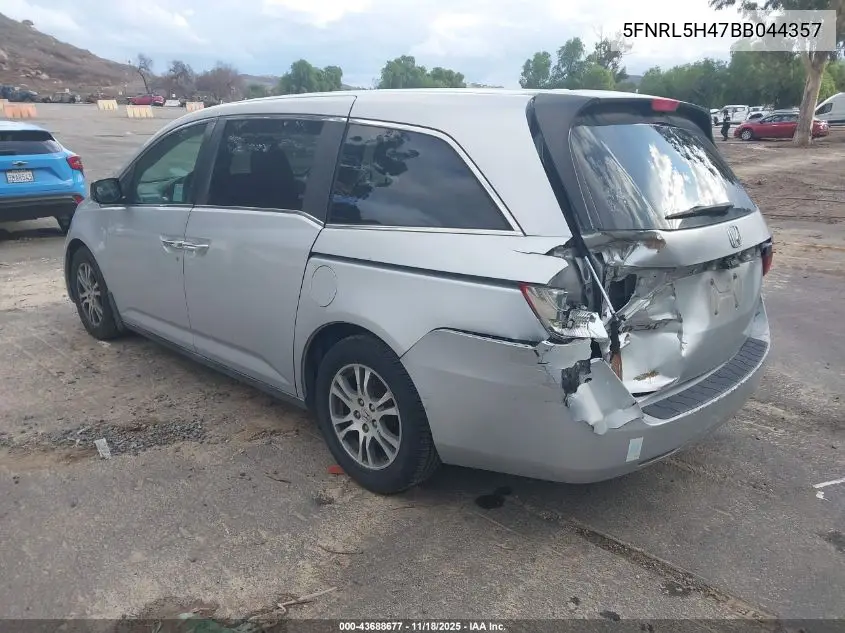 5FNRL5H47BB044357 2011 Honda Odyssey Ex