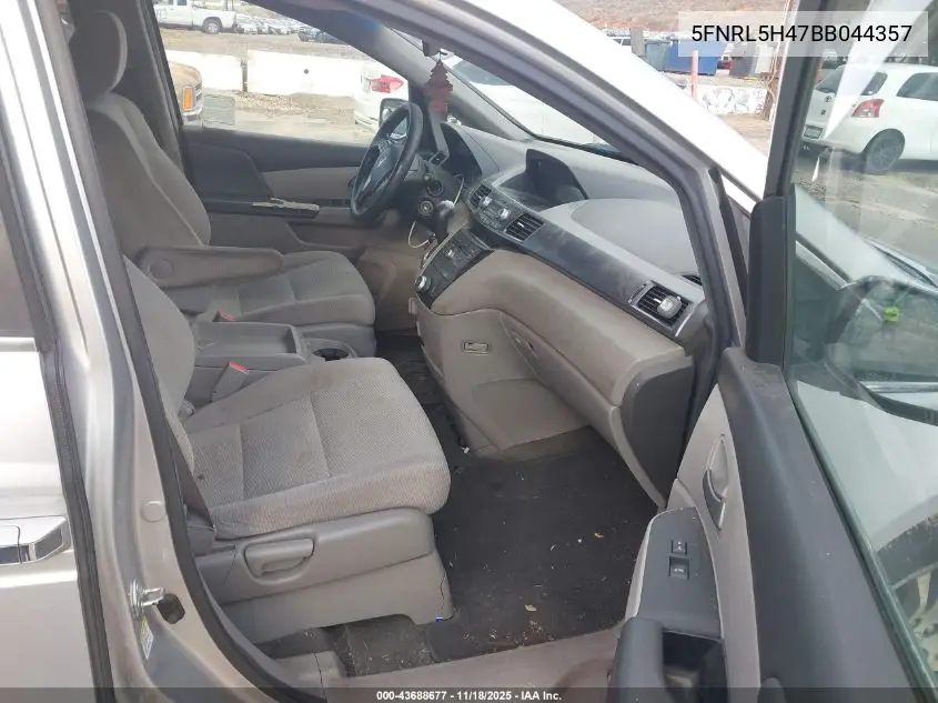 5FNRL5H47BB044357 2011 Honda Odyssey Ex