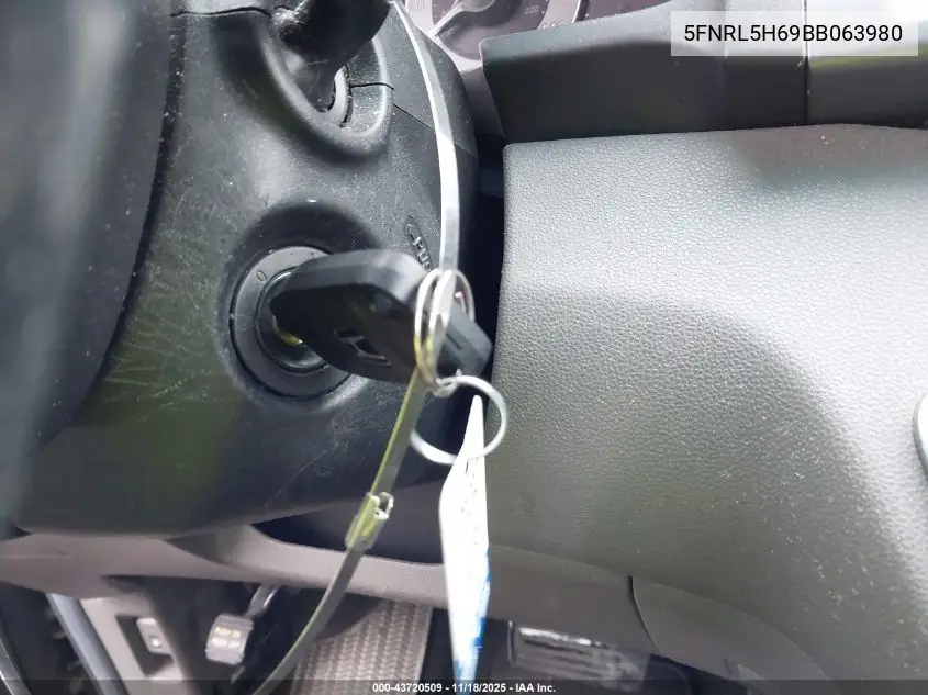 5FNRL5H69BB063980 2011 Honda Odyssey Ex-L