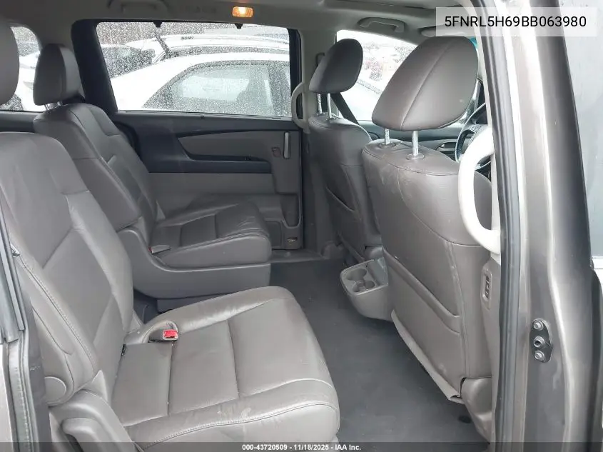 5FNRL5H69BB063980 2011 Honda Odyssey Ex-L