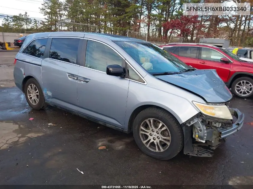 5FNRL5H6XBB033340 2011 Honda Odyssey Ex-L