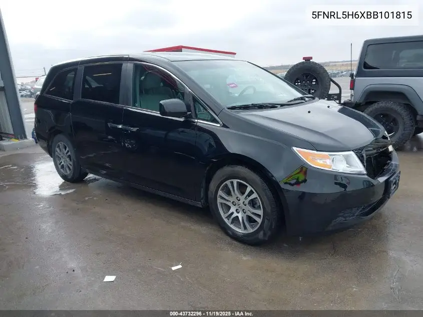 5FNRL5H6XBB101815 2011 Honda Odyssey Ex-L
