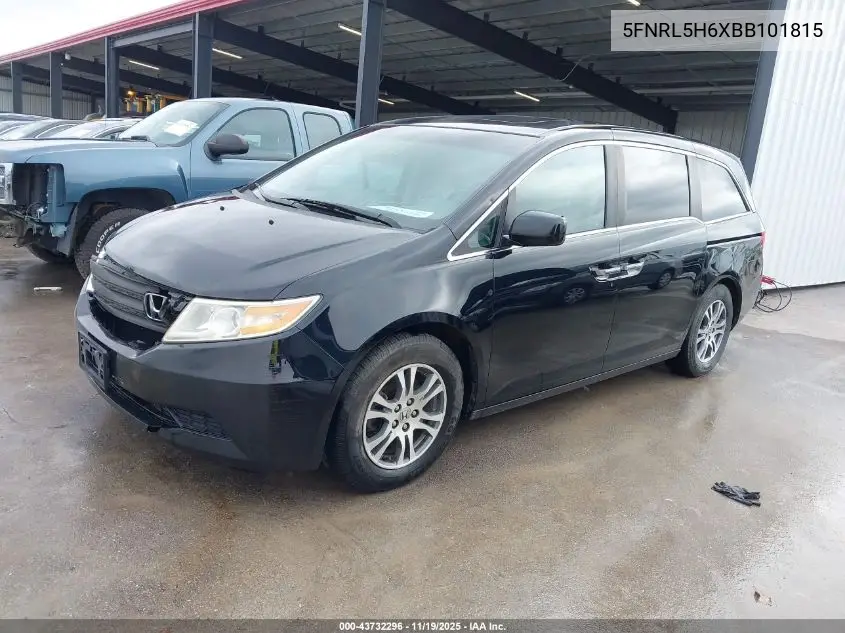 5FNRL5H6XBB101815 2011 Honda Odyssey Ex-L