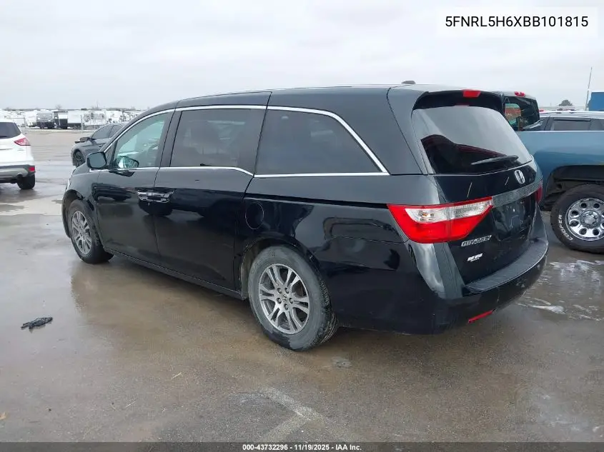 5FNRL5H6XBB101815 2011 Honda Odyssey Ex-L