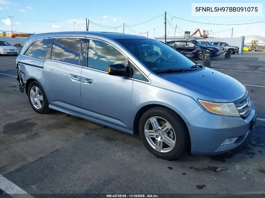 5FNRL5H97BB091075 2011 Honda Odyssey Touring/Touring Elite