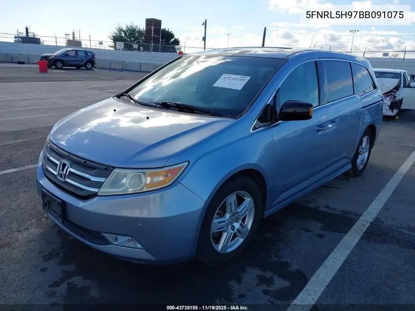 5FNRL5H97BB091075 2011 Honda Odyssey Touring/Touring Elite