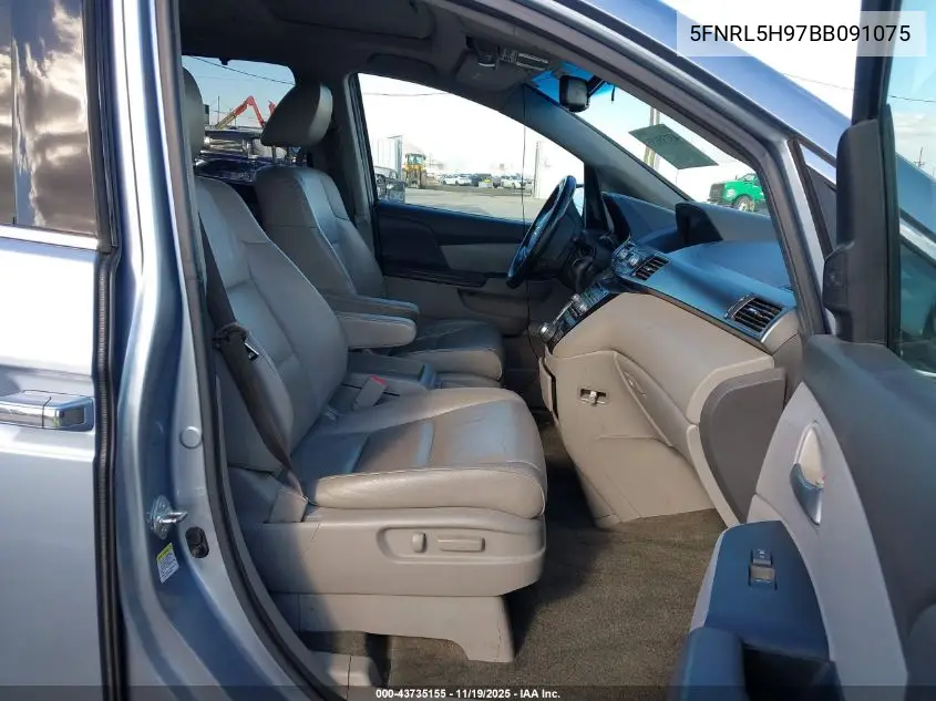 5FNRL5H97BB091075 2011 Honda Odyssey Touring/Touring Elite