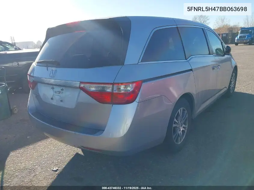 5FNRL5H47BB063698 2011 Honda Odyssey Ex