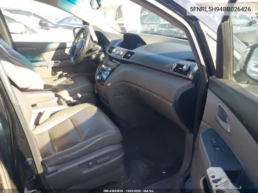 5FNRL5H94BB026426 2011 Honda Odyssey Touring/Touring Elite