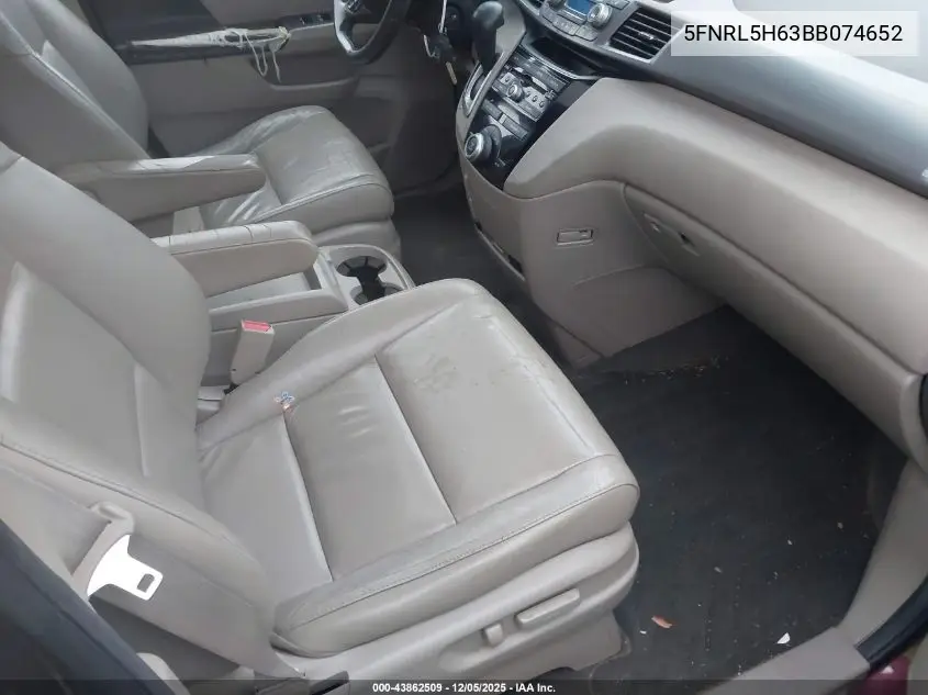 5FNRL5H63BB074652 2011 Honda Odyssey Ex-L