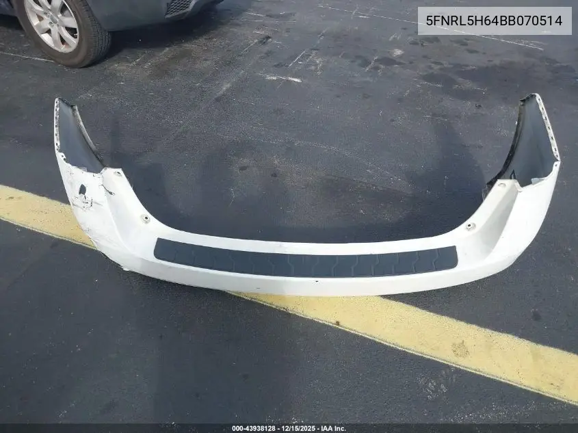5FNRL5H64BB070514 2011 Honda Odyssey Ex-L