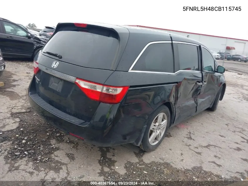 2012 Honda Odyssey Ex VIN: 5FNRL5H48CB115745 Lot: 40367654