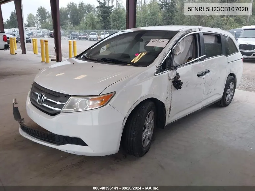 2012 Honda Odyssey Lx VIN: 5FNRL5H23CB107020 Lot: 40396141