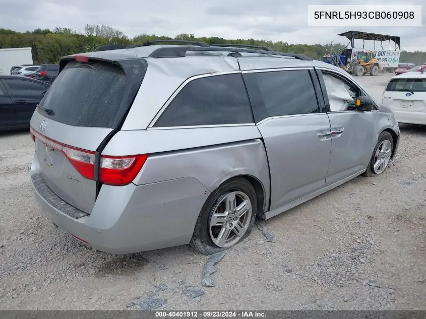 2012 Honda Odyssey Touring/Touring Elite VIN: 5FNRL5H93CB060908 Lot: 40401912