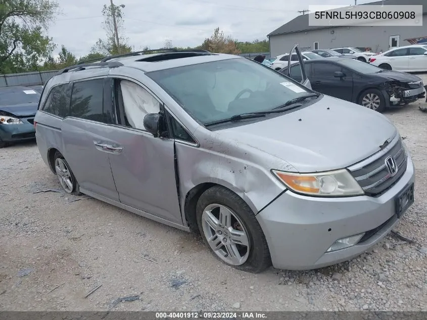 5FNRL5H93CB060908 2012 Honda Odyssey Touring/Touring Elite