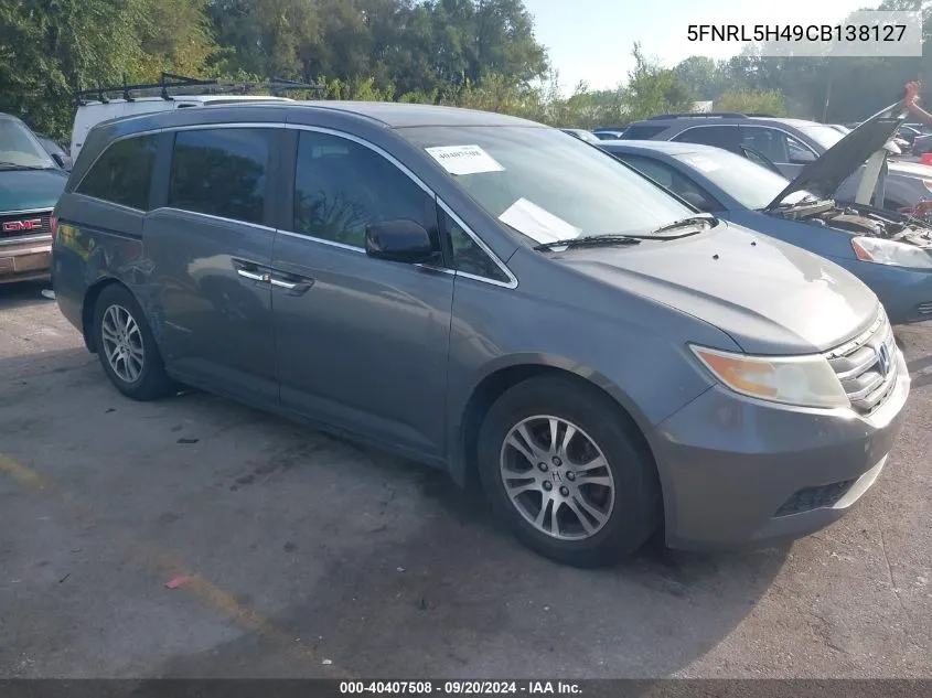 2012 Honda Odyssey Ex VIN: 5FNRL5H49CB138127 Lot: 40407508