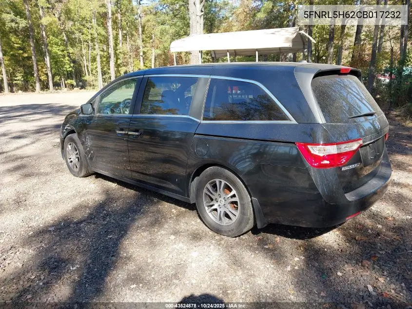 5FNRL5H62CB017232 2012 Honda Odyssey Ex-L