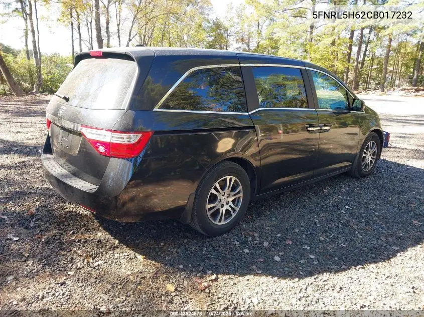 5FNRL5H62CB017232 2012 Honda Odyssey Ex-L