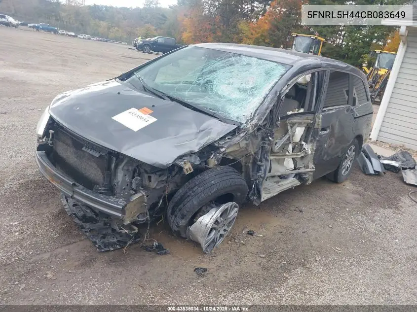 5FNRL5H44CB083649 2012 Honda Odyssey Ex
