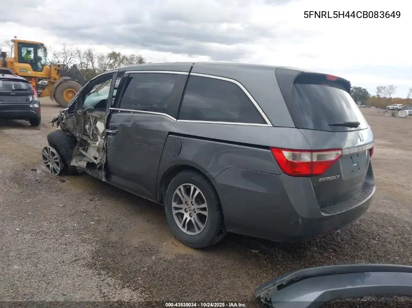 5FNRL5H44CB083649 2012 Honda Odyssey Ex