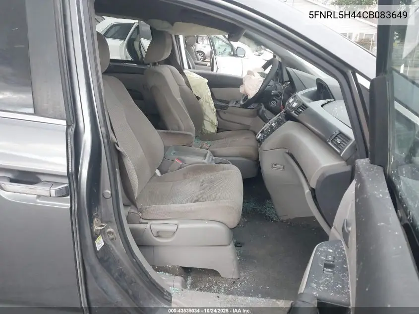 5FNRL5H44CB083649 2012 Honda Odyssey Ex
