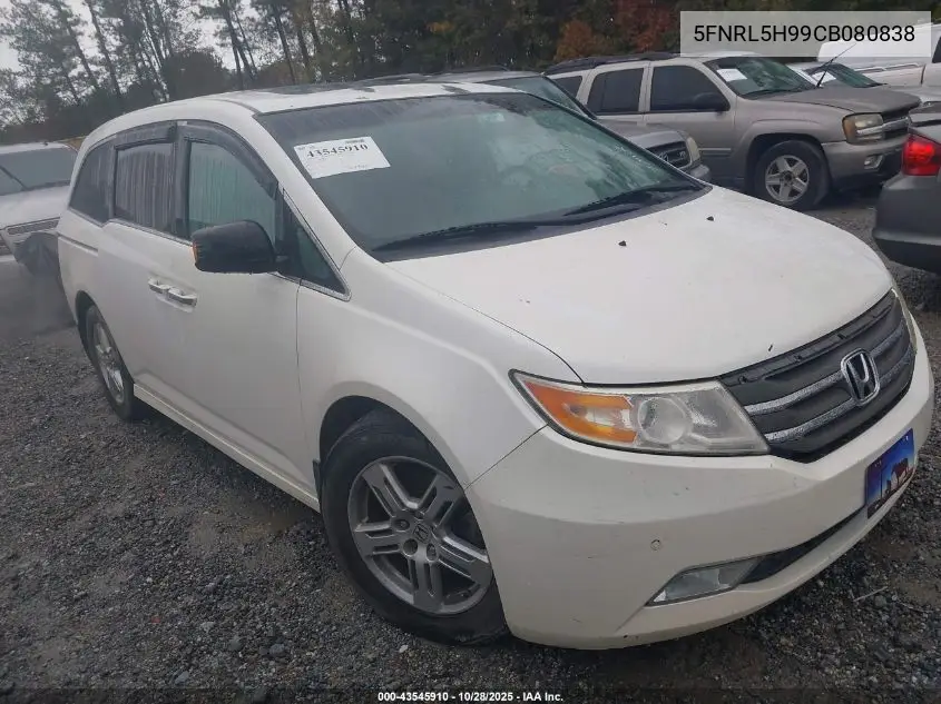 5FNRL5H99CB080838 2012 Honda Odyssey Touring/Touring Elite
