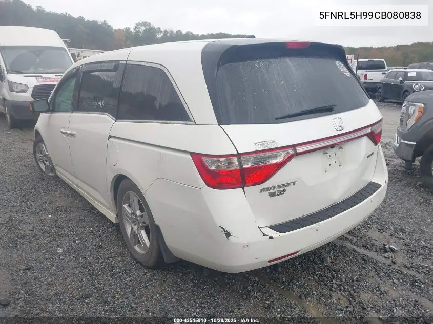 5FNRL5H99CB080838 2012 Honda Odyssey Touring/Touring Elite