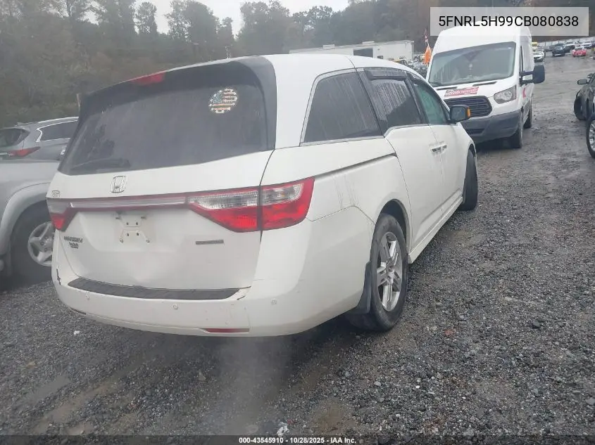 5FNRL5H99CB080838 2012 Honda Odyssey Touring/Touring Elite
