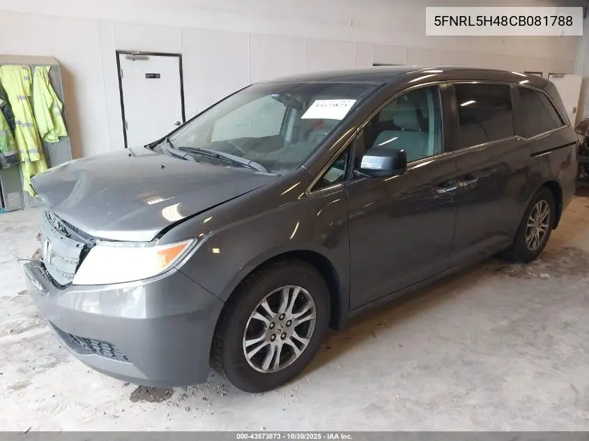 5FNRL5H48CB081788 2012 Honda Odyssey Ex