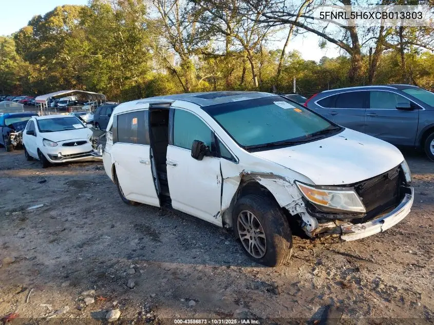 5FNRL5H6XCB013803 2012 Honda Odyssey Ex-L