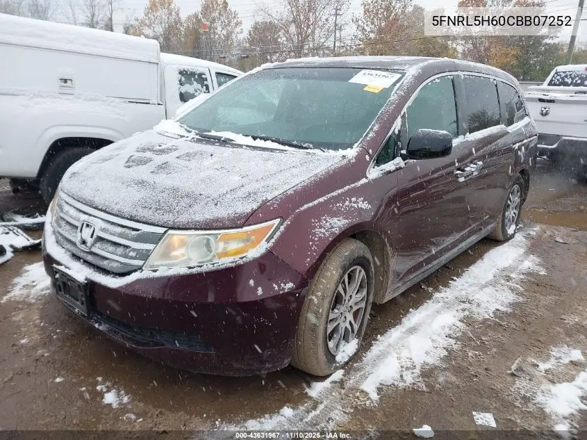 5FNRL5H60CB072522 2012 Honda Odyssey Exl