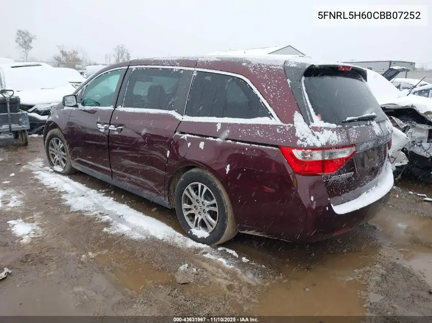 5FNRL5H60CB072522 2012 Honda Odyssey Exl